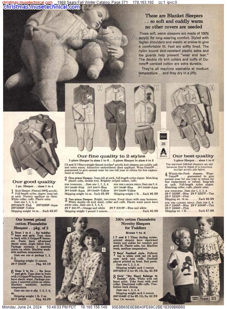 1969 Sears Fall Winter Catalog, Page 371