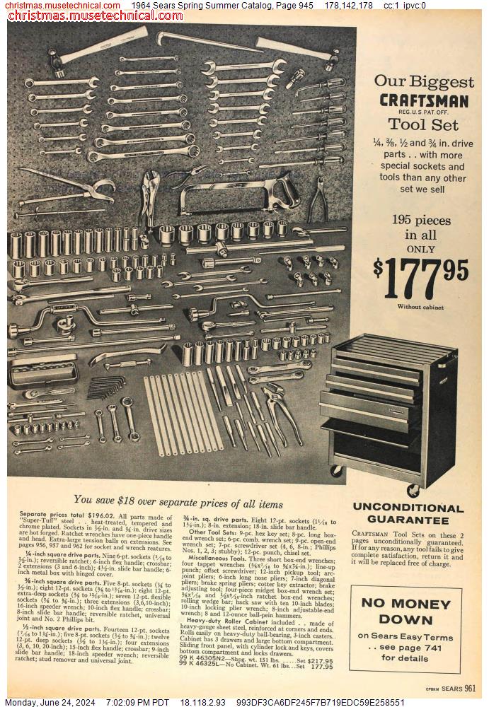 1964 Sears Spring Summer Catalog, Page 945