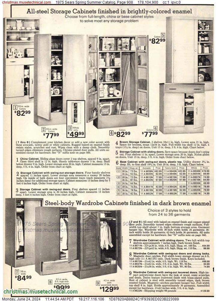 1975 Sears Spring Summer Catalog, Page 908