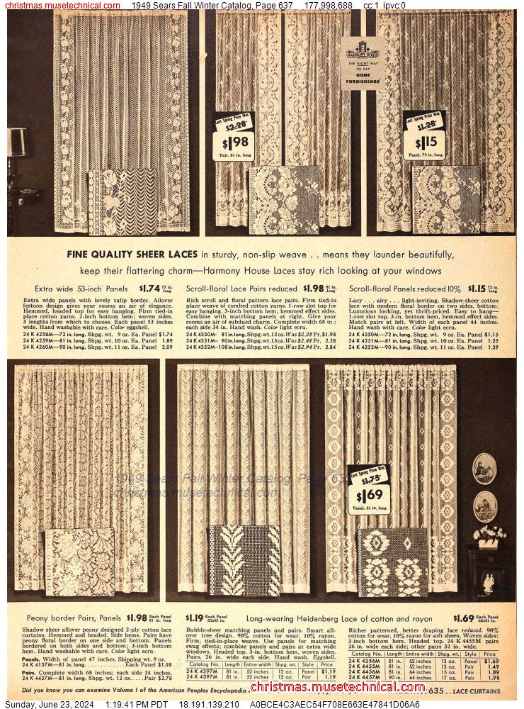 1949 Sears Fall Winter Catalog, Page 637