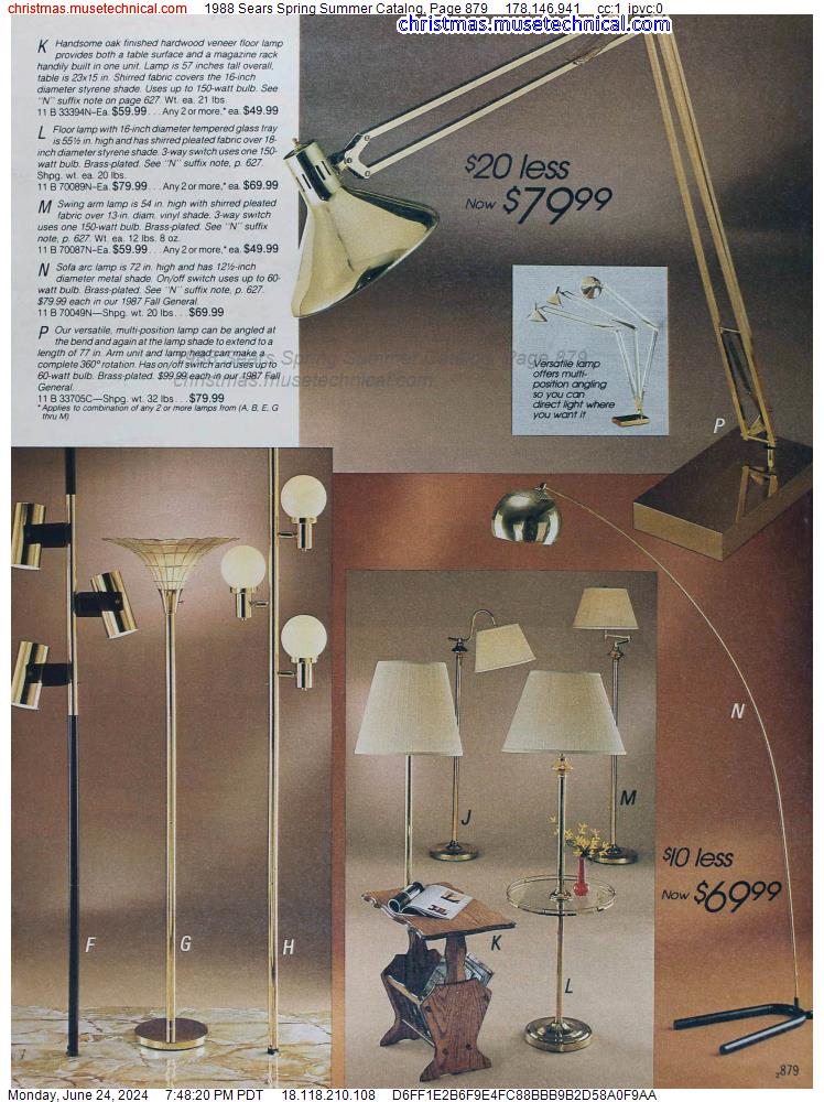 1988 Sears Spring Summer Catalog, Page 879