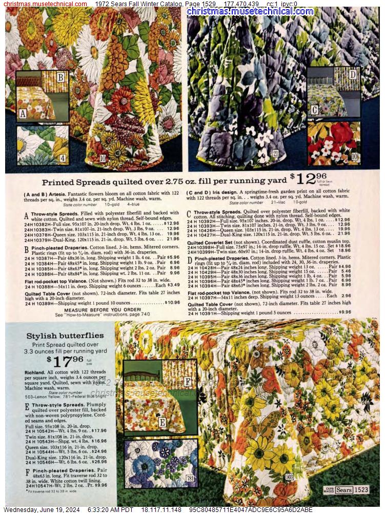 1972 Sears Fall Winter Catalog, Page 1529
