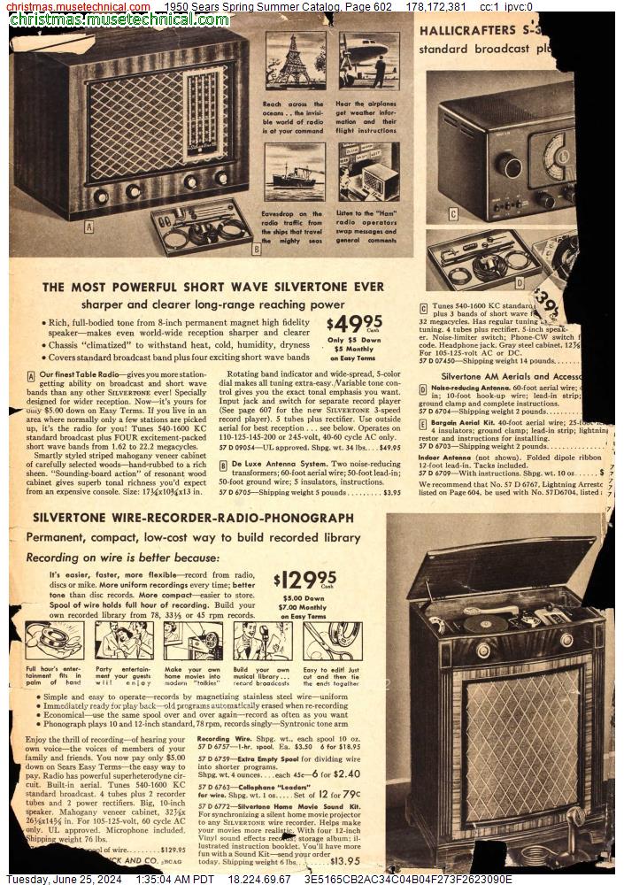 1950 Sears Spring Summer Catalog, Page 602