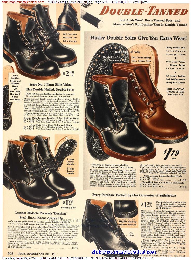 1940 Sears Fall Winter Catalog, Page 531