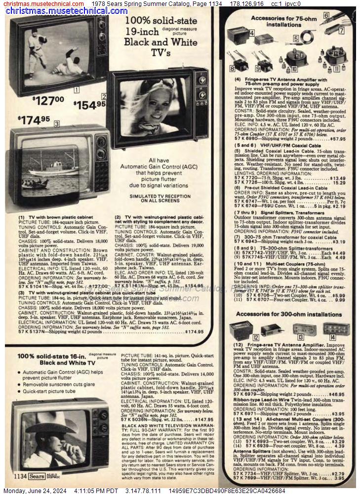 1978 Sears Spring Summer Catalog, Page 1134