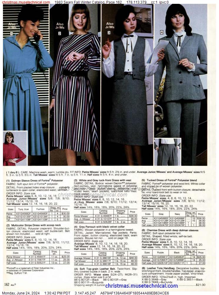1983 Sears Fall Winter Catalog, Page 162