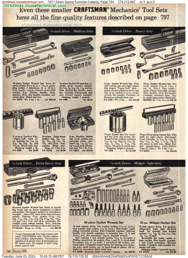 1971 Sears Spring Summer Catalog, Page 794