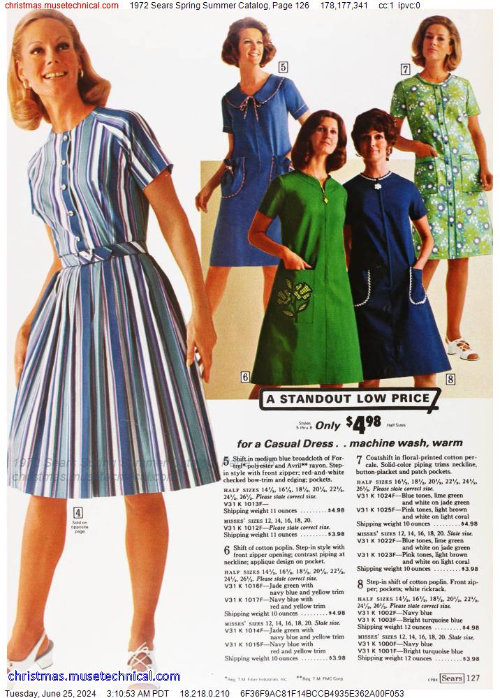 1972 Sears Spring Summer Catalog, Page 126