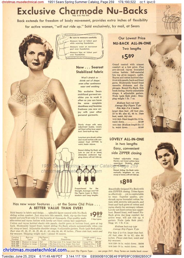 1951 Sears Spring Summer Catalog, Page 259