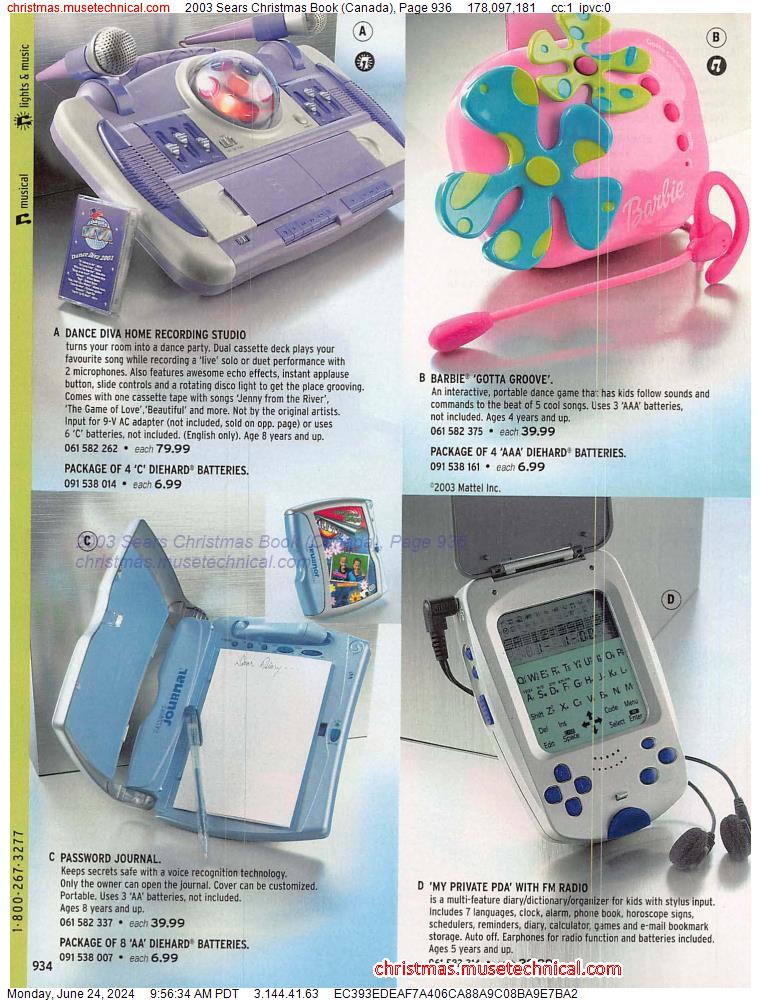 2003 Sears Christmas Book (Canada), Page 936