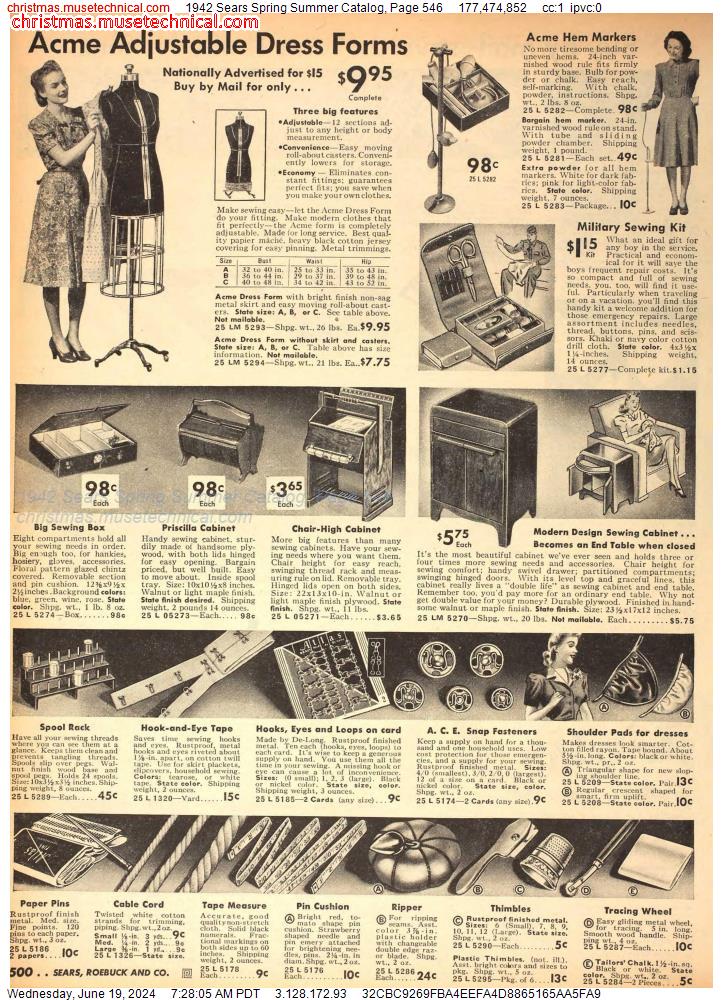 1942 Sears Spring Summer Catalog, Page 546