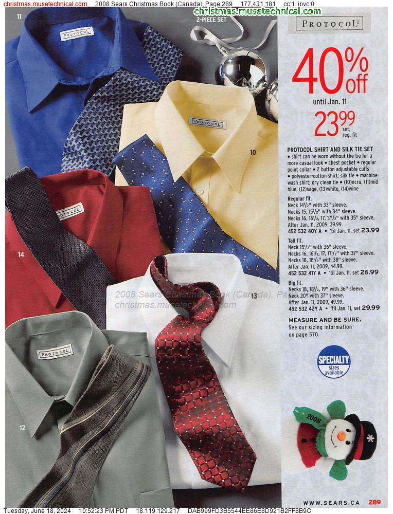 2008 Sears Christmas Book (Canada), Page 289