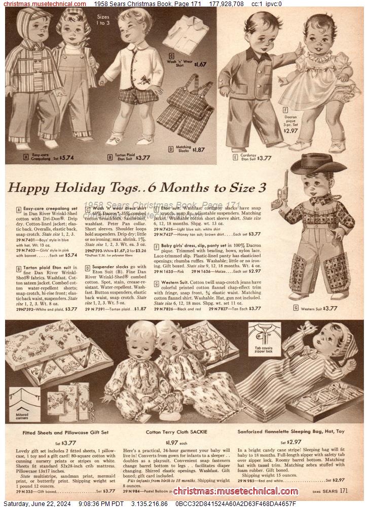 1958 Sears Christmas Book, Page 171