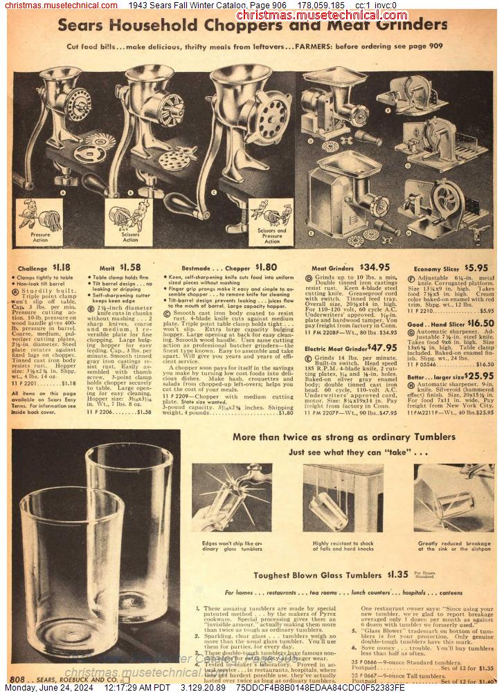 1943 Sears Fall Winter Catalog, Page 906