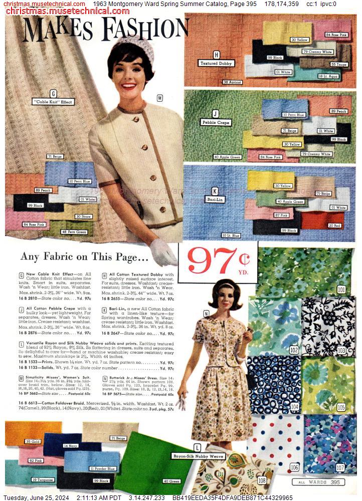 1963 Montgomery Ward Spring Summer Catalog, Page 395