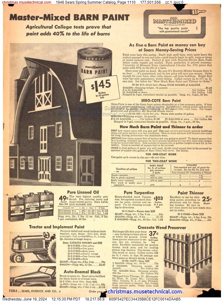 1946 Sears Spring Summer Catalog, Page 1110