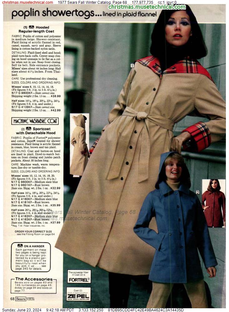 1977 Sears Fall Winter Catalog, Page 68