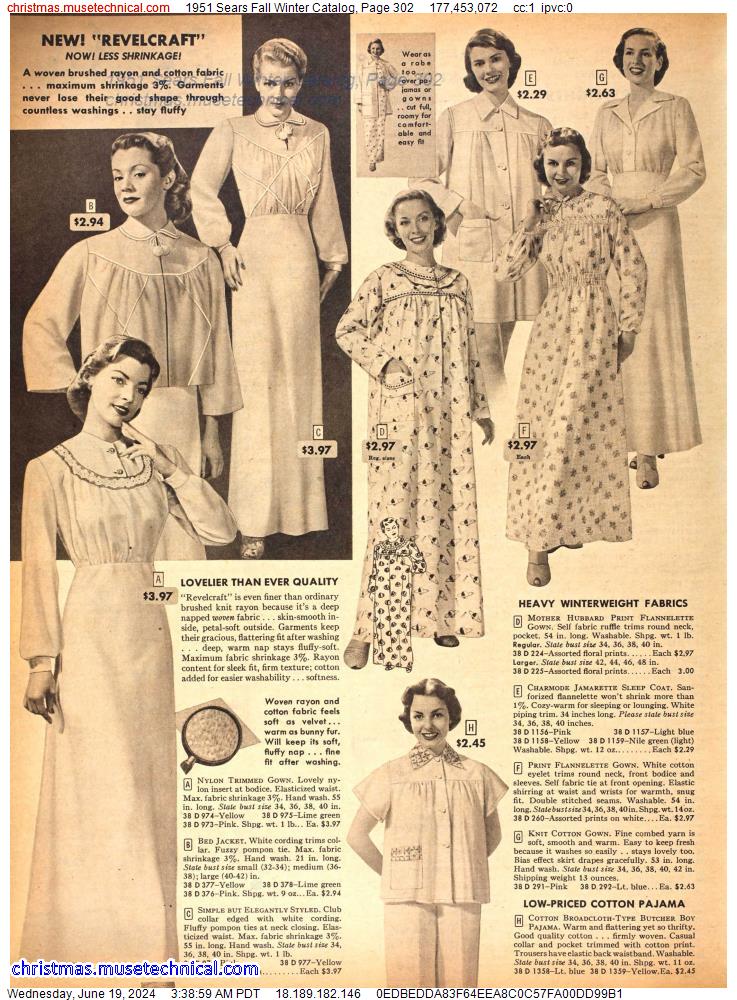 1951 Sears Fall Winter Catalog, Page 302
