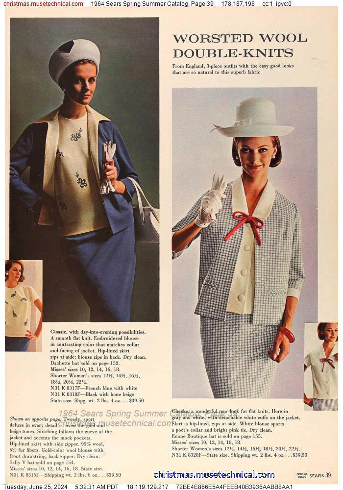 1964 Sears Spring Summer Catalog, Page 39