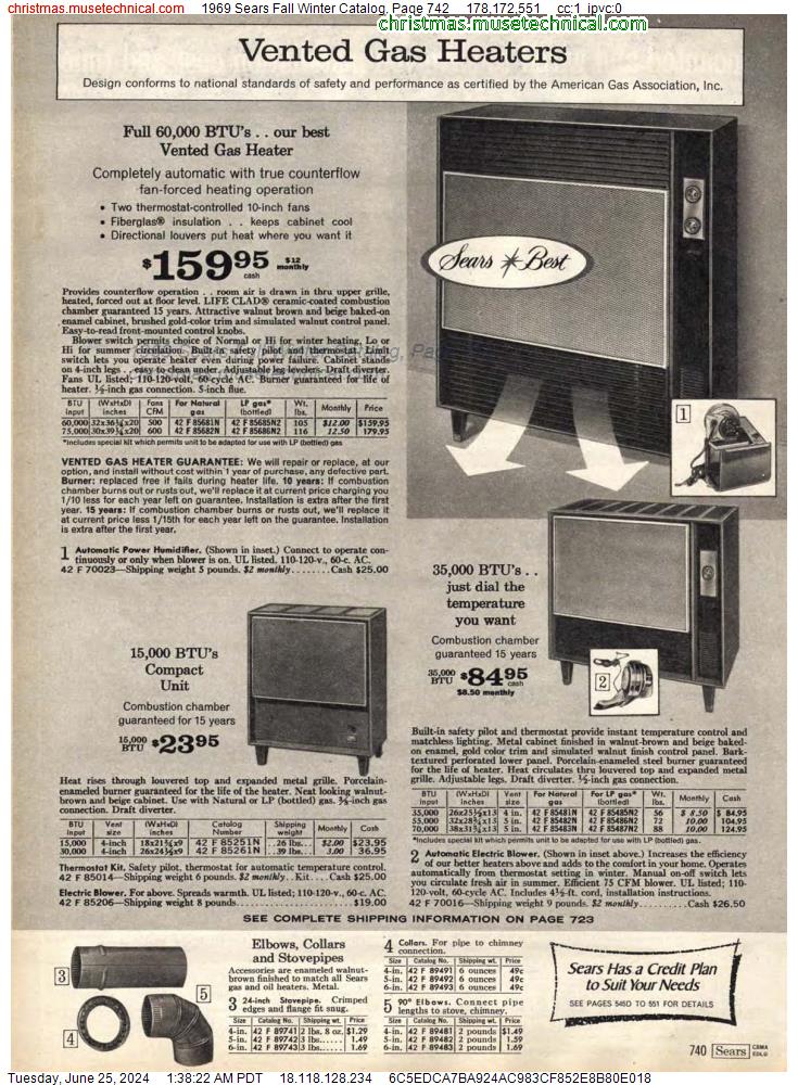 1969 Sears Fall Winter Catalog, Page 742
