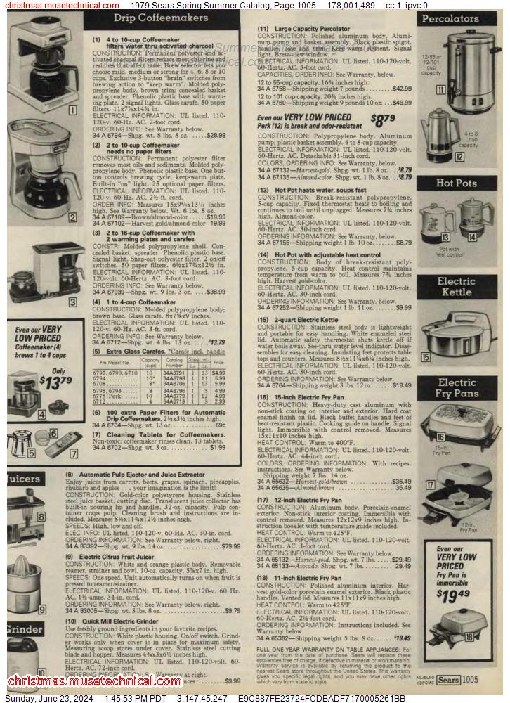 1979 Sears Spring Summer Catalog, Page 1005