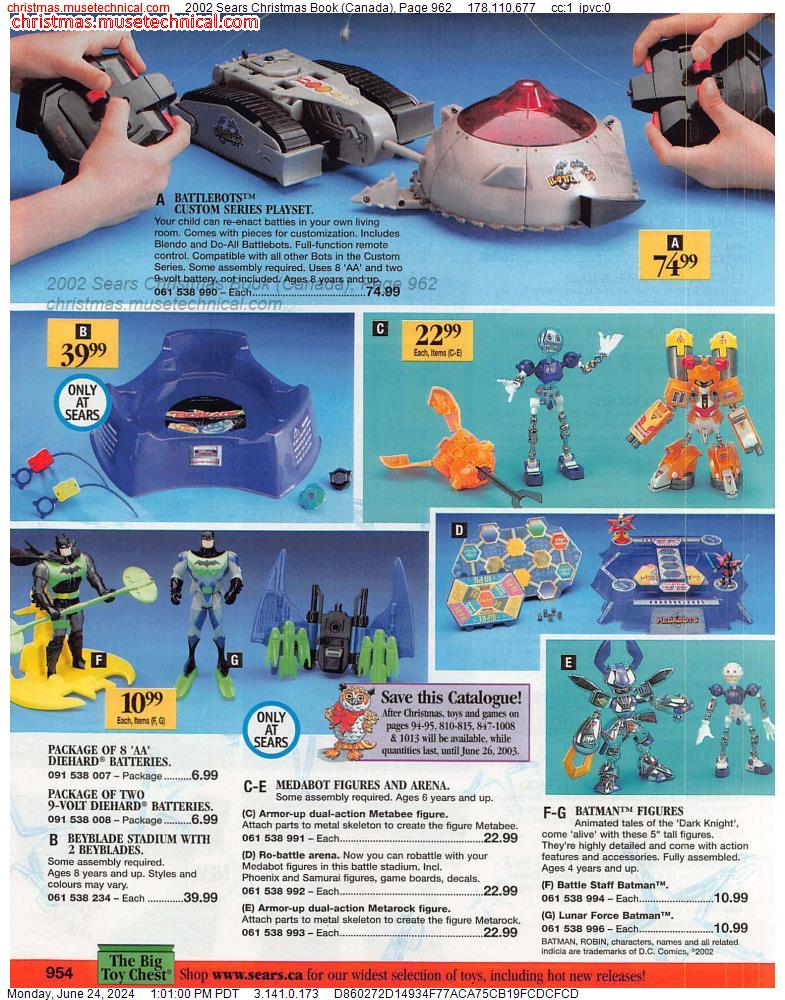 2002 Sears Christmas Book (Canada), Page 962