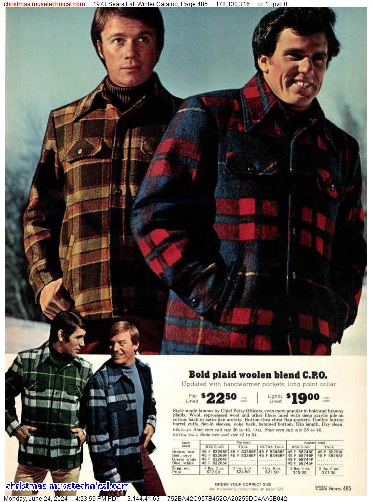 1973 Sears Fall Winter Catalog, Page 485