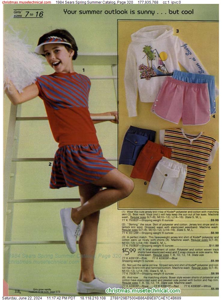 1984 Sears Spring Summer Catalog, Page 320