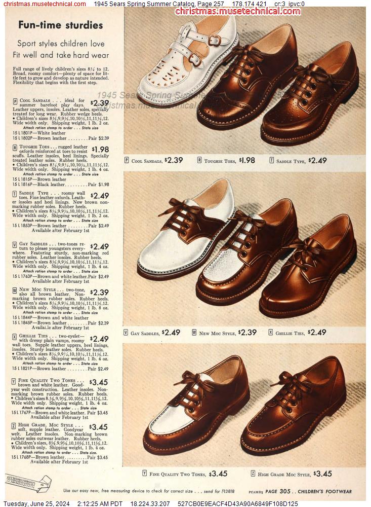 1945 Sears Spring Summer Catalog, Page 257