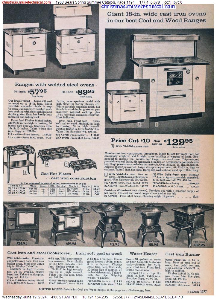 1963 Sears Spring Summer Catalog, Page 1194