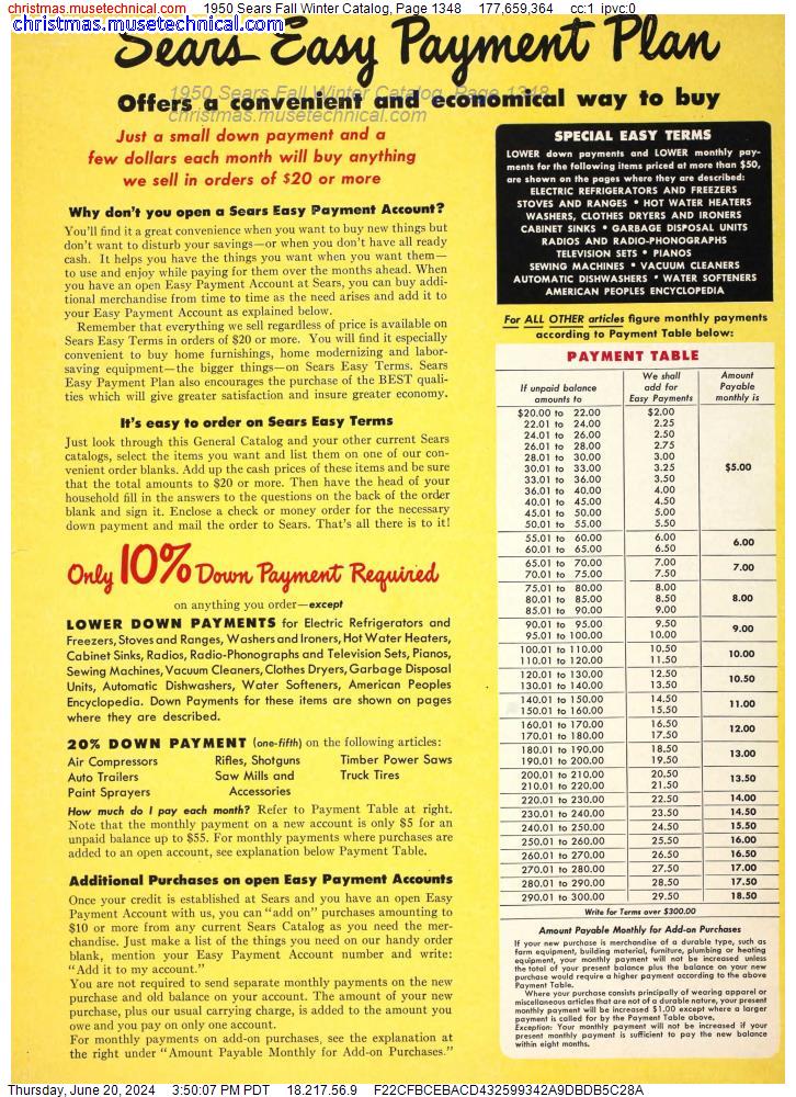 1950 Sears Fall Winter Catalog, Page 1348