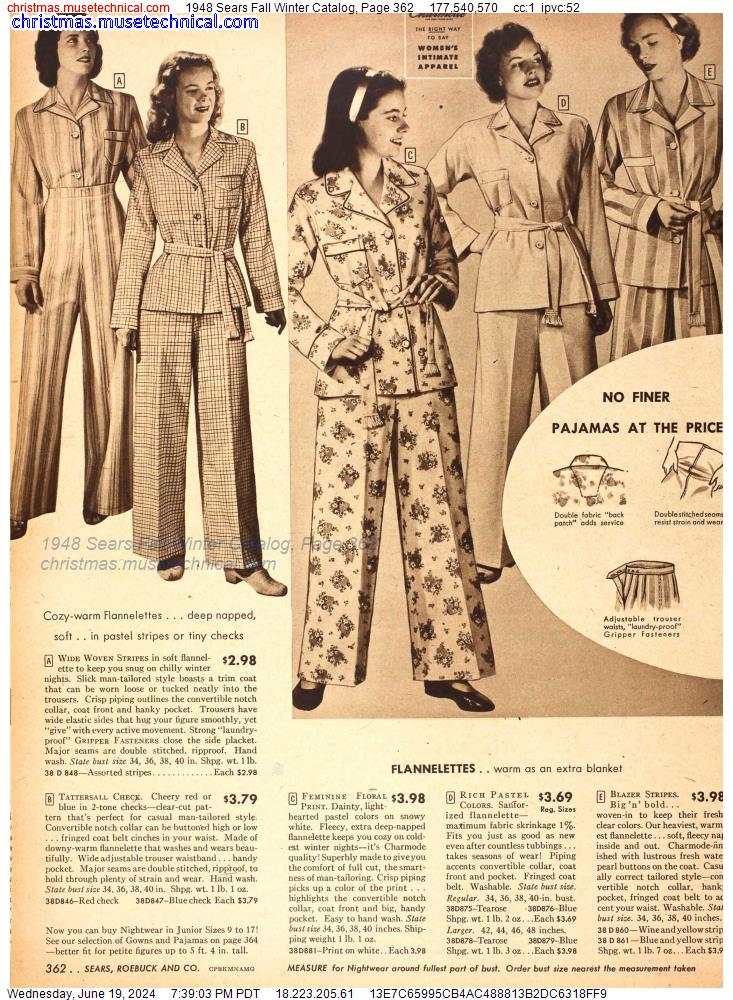 1948 Sears Fall Winter Catalog, Page 362