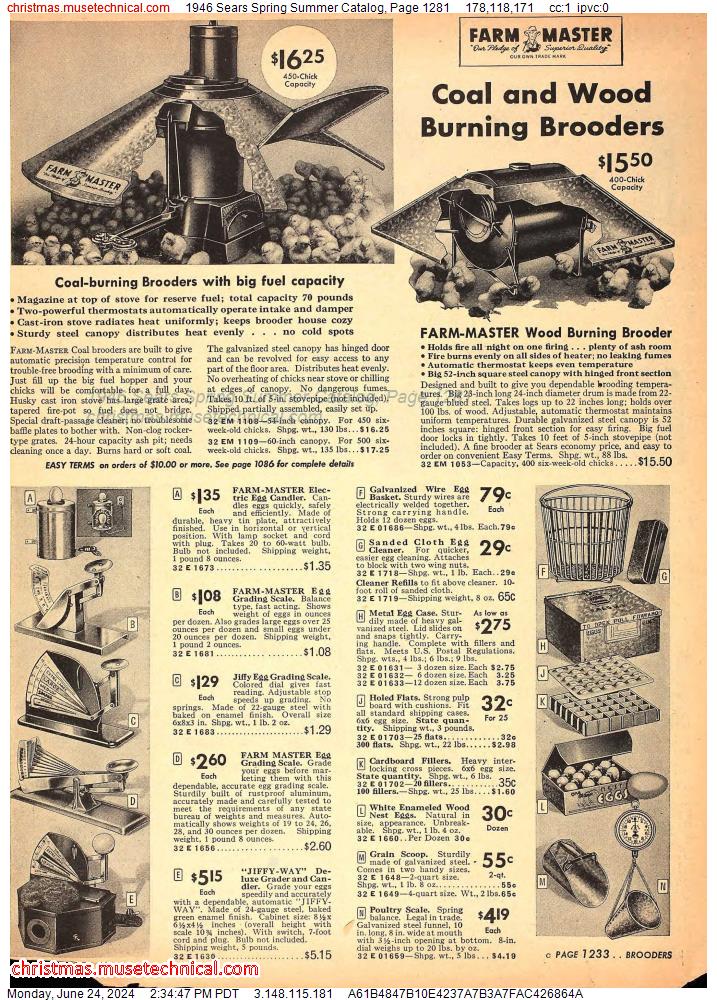 1946 Sears Spring Summer Catalog, Page 1281