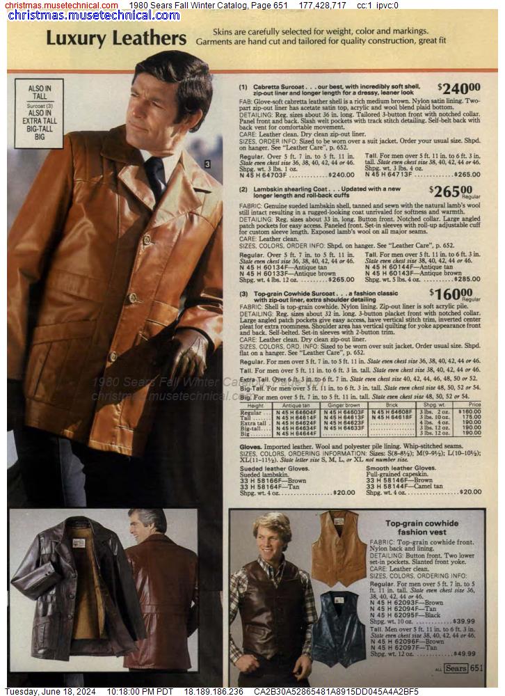 1980 Sears Fall Winter Catalog, Page 651