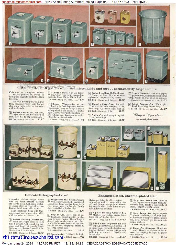 1960 Sears Spring Summer Catalog, Page 953