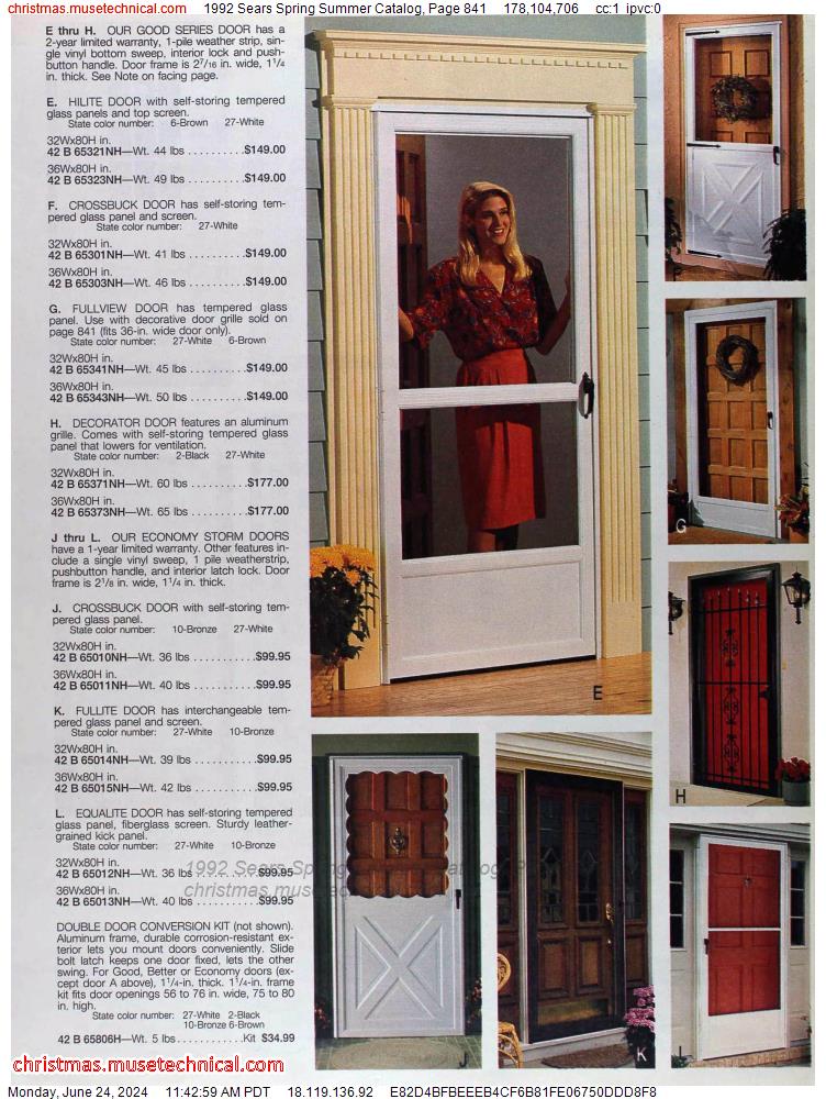 1992 Sears Spring Summer Catalog, Page 841
