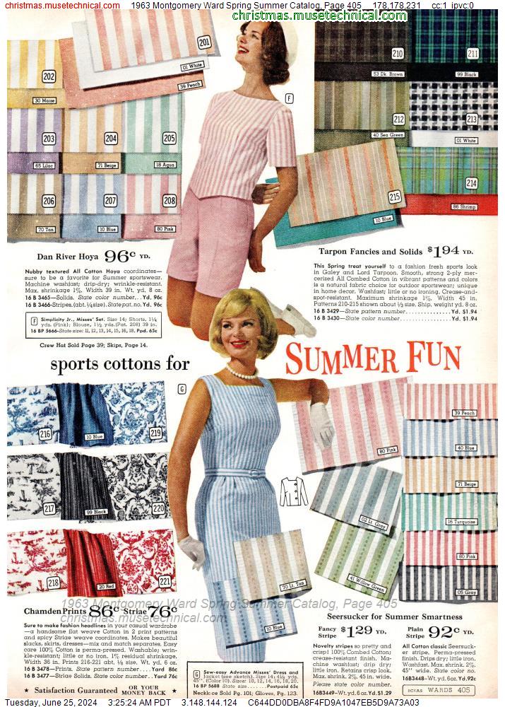 1963 Montgomery Ward Spring Summer Catalog, Page 405
