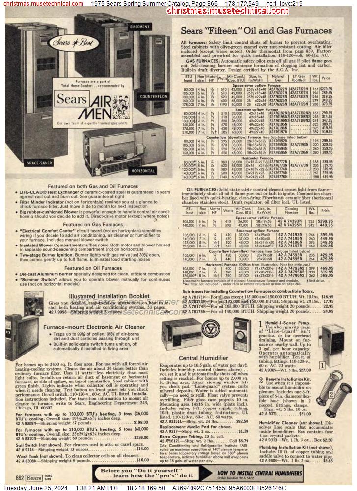 1975 Sears Spring Summer Catalog, Page 866