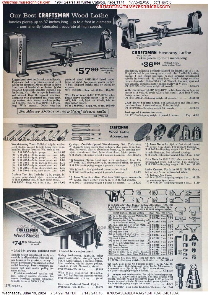 1964 Sears Fall Winter Catalog, Page 1174