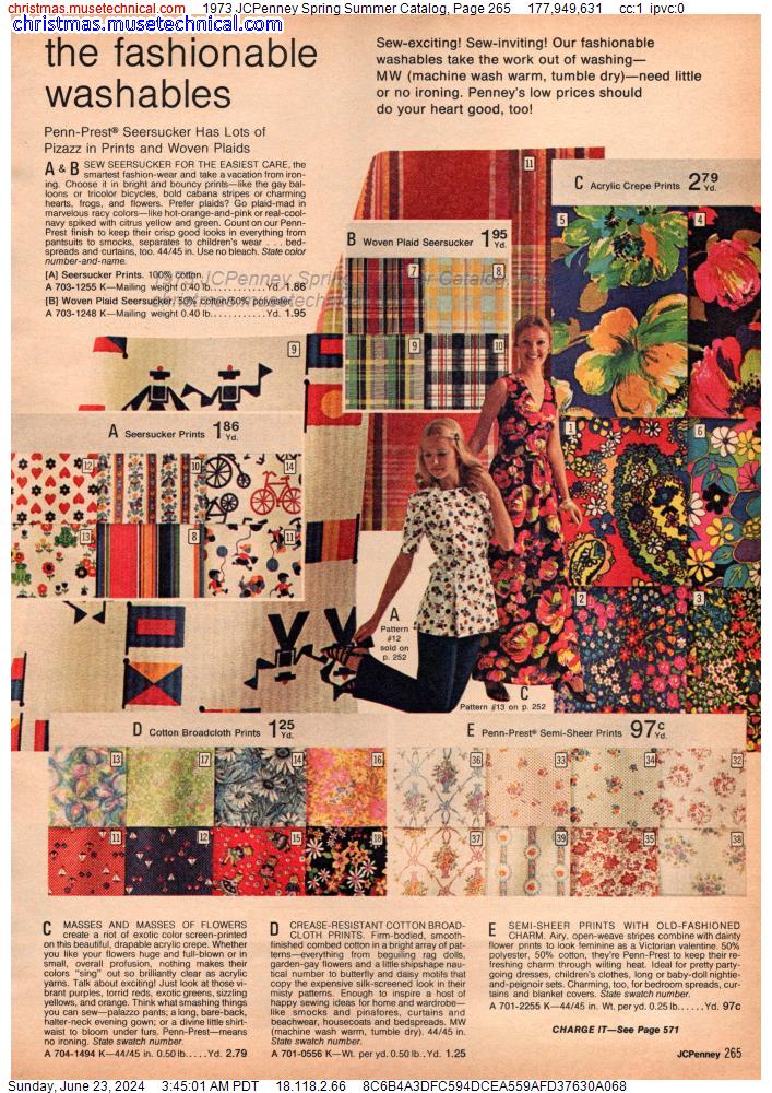 1973 JCPenney Spring Summer Catalog, Page 265