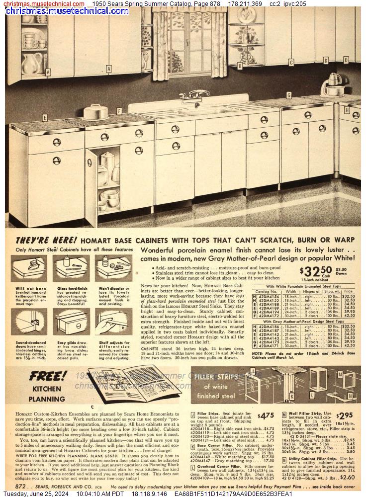 1950 Sears Spring Summer Catalog, Page 878