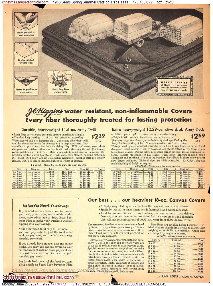 1946 Sears Spring Summer Catalog, Page 1111