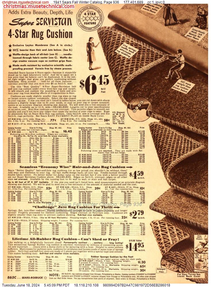 1941 Sears Fall Winter Catalog, Page 936
