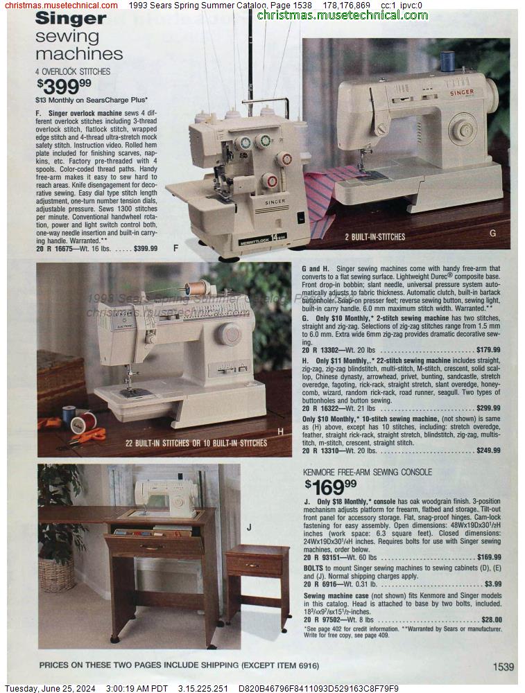 1993 Sears Spring Summer Catalog, Page 1538