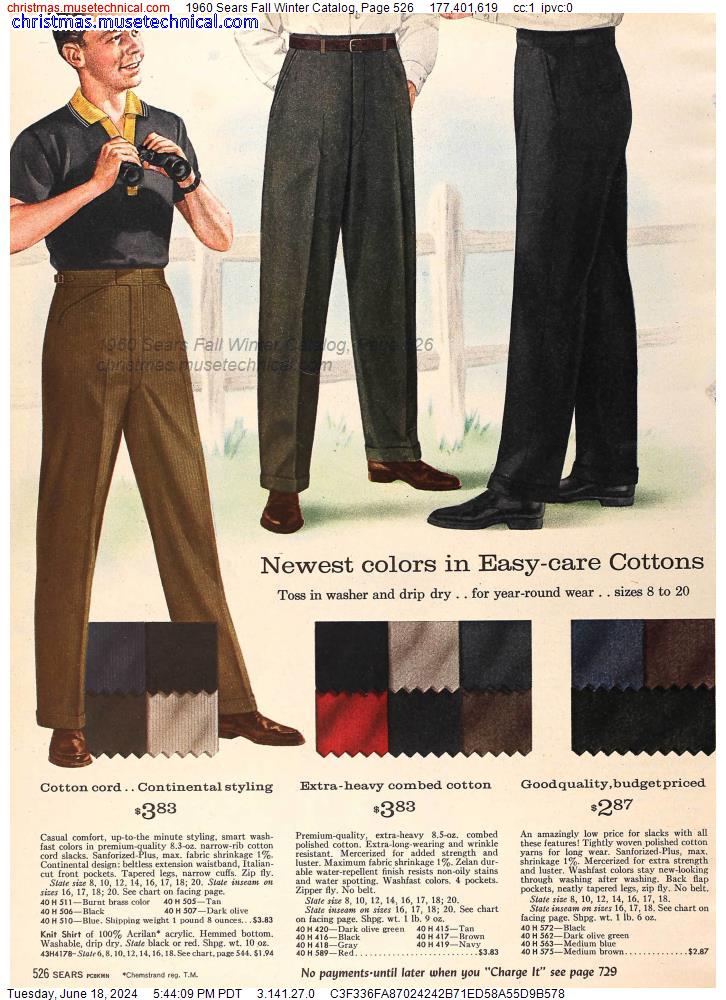 1960 Sears Fall Winter Catalog, Page 526
