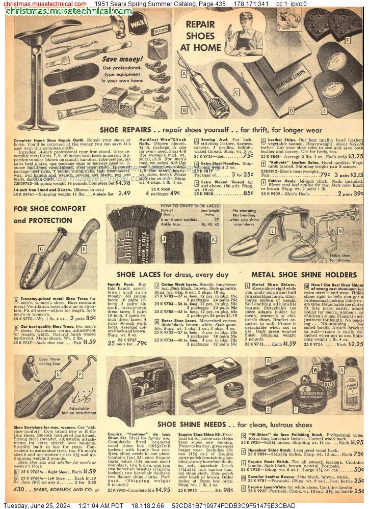 1951 Sears Spring Summer Catalog, Page 435