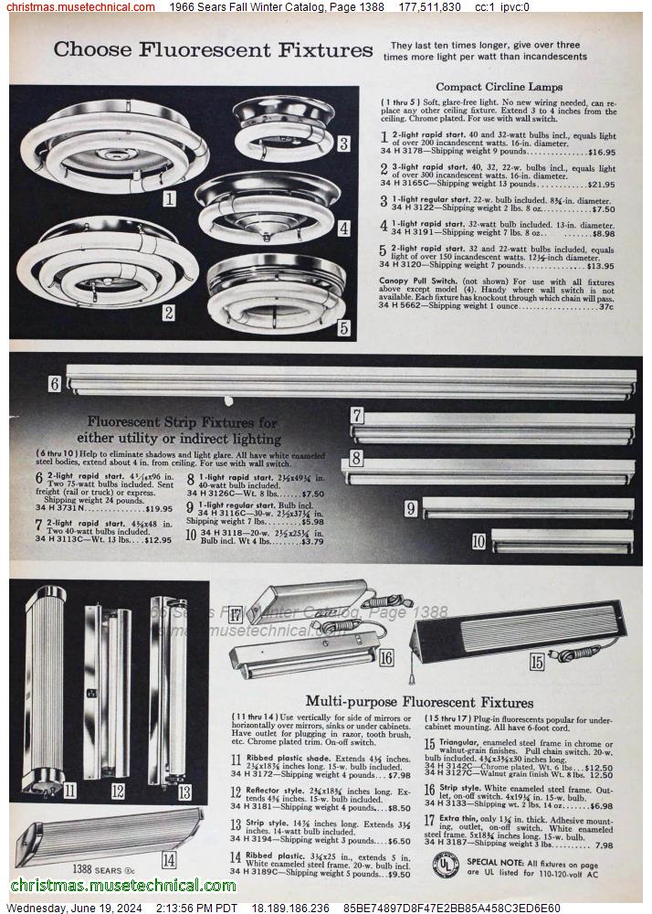 1966 Sears Fall Winter Catalog, Page 1388