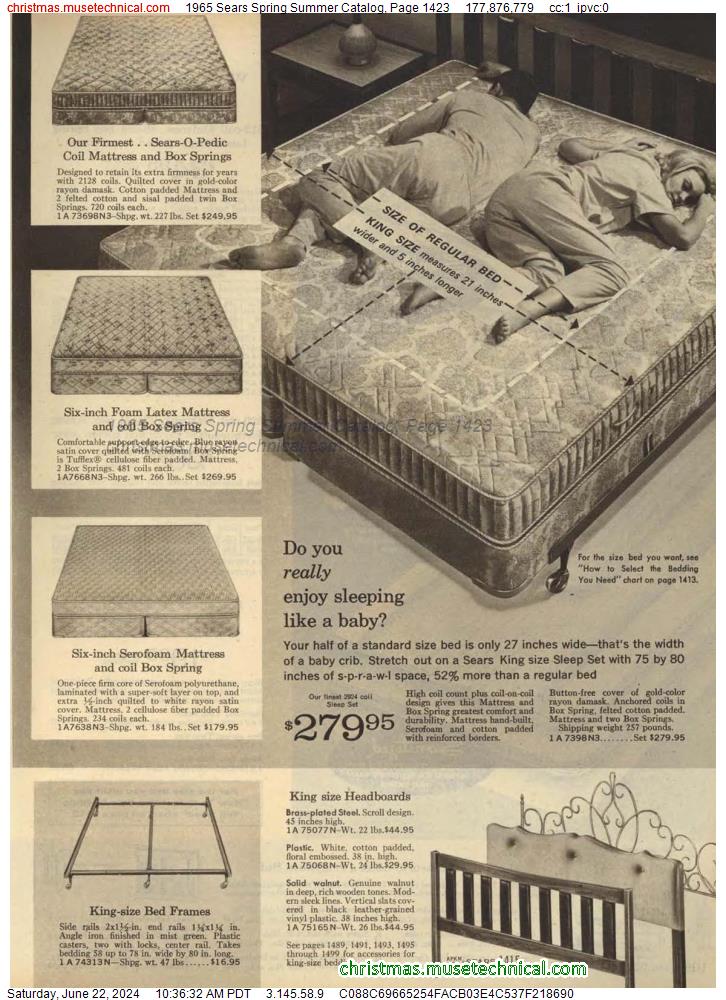 1965 Sears Spring Summer Catalog, Page 1423
