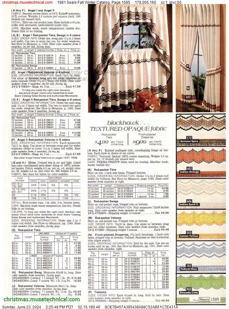 1981 Sears Fall Winter Catalog, Page 1585