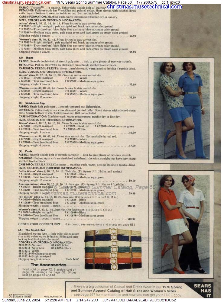1976 Sears Spring Summer Catalog, Page 50
